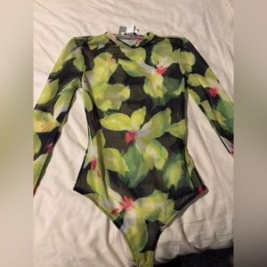 H&M Multicolor Mesh Bodysuit